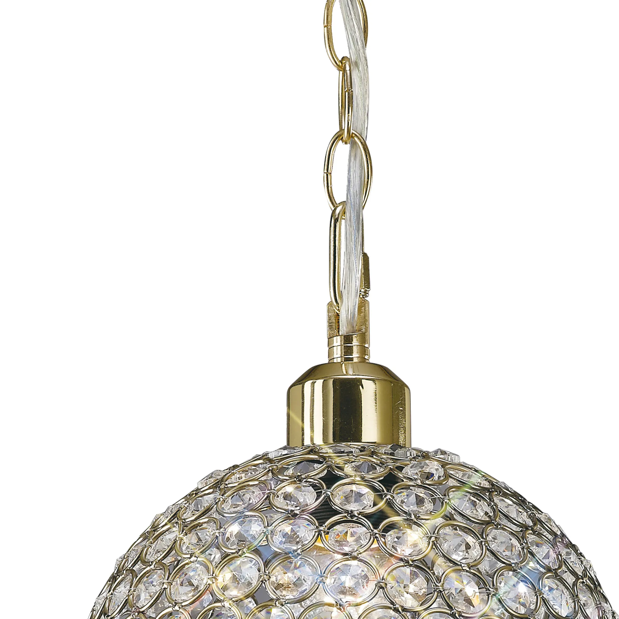Kudo Crystal Ball Non-Electric SHADE ONLY Antique Brass IL60032  Diyas Kudo Antique Brass